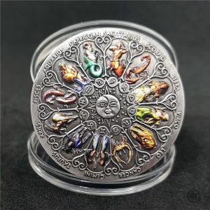 01 Twelve Constellations Lucky Goddess Guardian Coin | Zodiac Collector's Piece