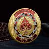 01 Las Vegas Poker Chip Commemorative Coin – Ace of Spades Gold Medal Gift