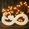 Infinity Love Heart Ornament - Unique 3D Printed Decor