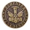 01 Mjolnir & Wolf Norse Viking Brooch | Collector's Heritage Pin Badge