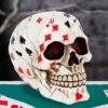 Dead Man's Hand Skull Ornament - Unique Playing Card Decor