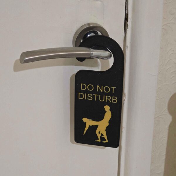 Grown Up Do Not Disturb Sign - Unique 3D-Printed Design for Privacy