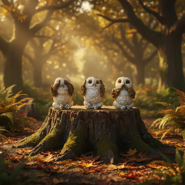 Three Wise Brown Owls Figurine Set 7.5cm | Nemesis Now
