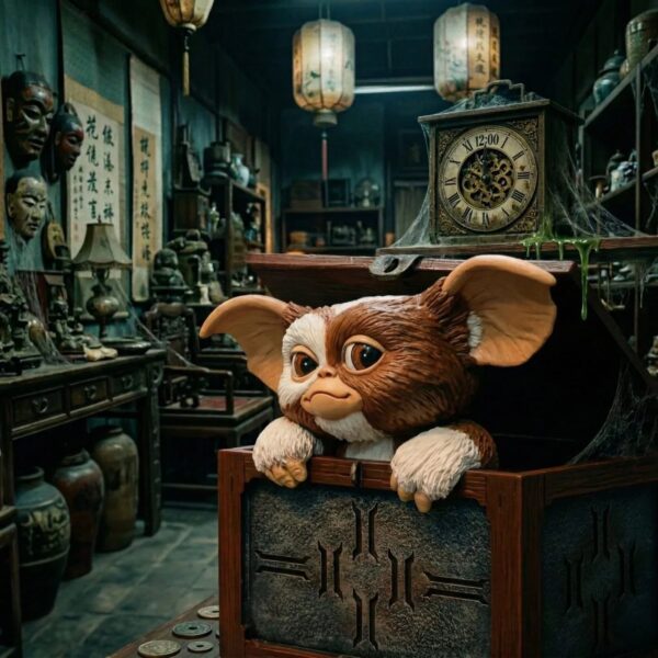 01 Official Gremlins Gizmo in a Box Figurine 12.5cm - Nemesis Now Mogwai Collectible