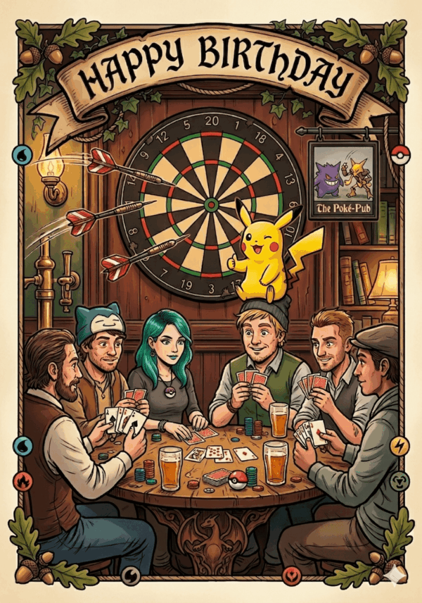 The Poké-Pub Birthday Card
