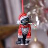 Lisa Parker Candy Cane Cat Ornament - Unique Holiday Decor