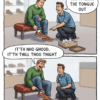 Try It With The Tongue Out – Funny Trainer Birthday Card