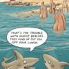 01 That's The Trouble With Nudist Beaches – Funny Shark Birthday Card