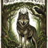 01 Just Married – Celtic Wolf Pagan Wedding Card