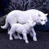 01 Winter Offspring Wolf Ornament | Mother & Pup Gothic Fantasy Figurine