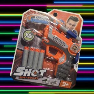 01 Super Shooter - Soft Bulley High-Tech Shooter Elite x 6 Soft Bullets
