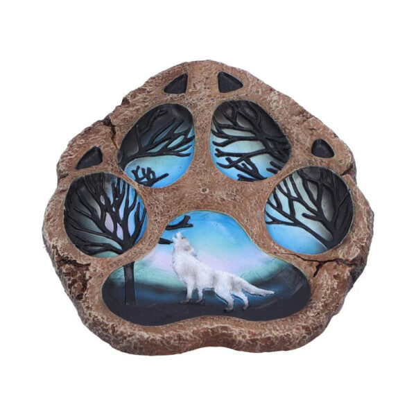 01 Tracks of the Wild Paw Print Incense Burner 15.5cm | Nemesis Now