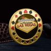 02 Las Vegas Poker Chip Commemorative Coin – Ace of Spades Gold Medal Gift
