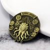 Cthulhu Pentagram Coin — HP Lovecraft Necronomicon Sigil