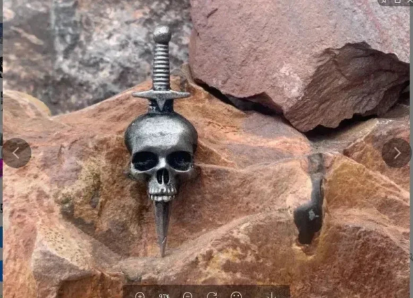 02 Skull Alloy Brooch - Gothic Statement Pin