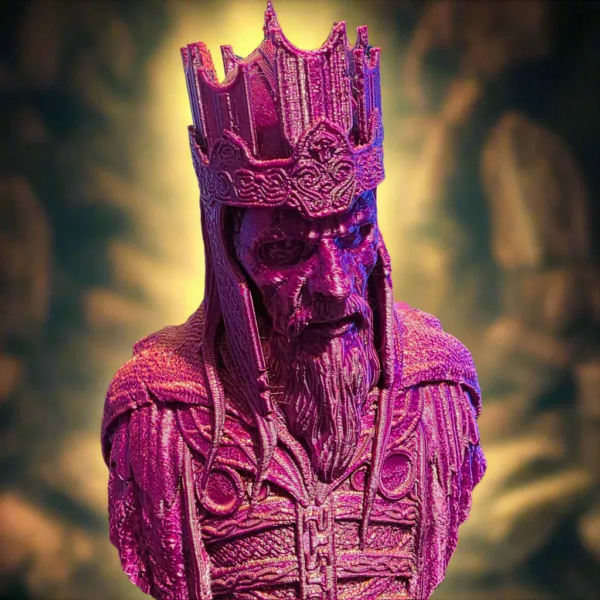 King of Death Bust 15cm - Gothic Skull Sculpture
