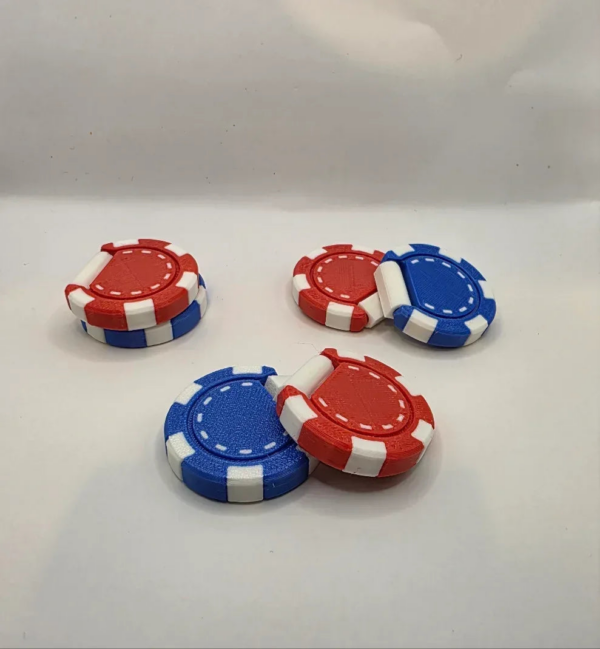 02 Gifts4YouAll Fidget Flip Poker Chips - 3D-Printed Stress Relief