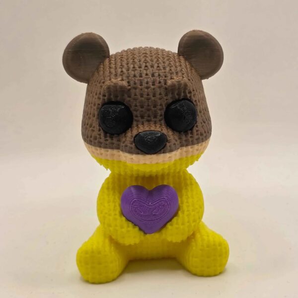 02 Bear with the Purple Heart 12cm - 3D Printed Companion