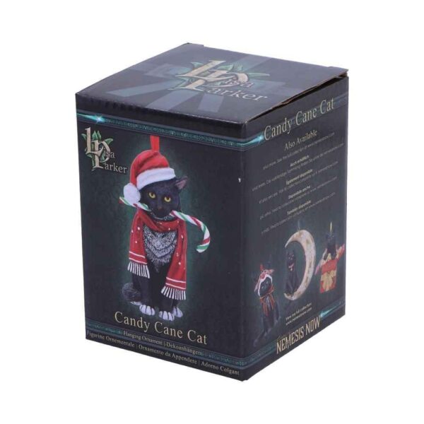 Lisa Parker Candy Cane Cat Ornament - Unique Holiday Decor
