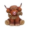 Highland Cow Thistle Figurine - Handcrafted Decor