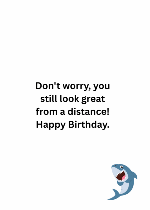 02 That's The Trouble With Nudist Beaches – Funny Shark Birthday Card