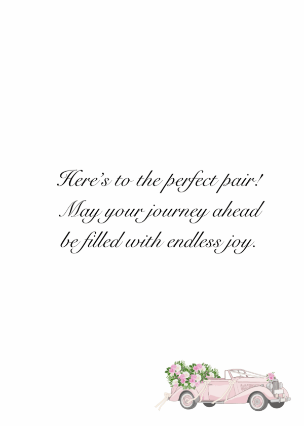 Wedding Day – Classic Car Just Married Wedding Card