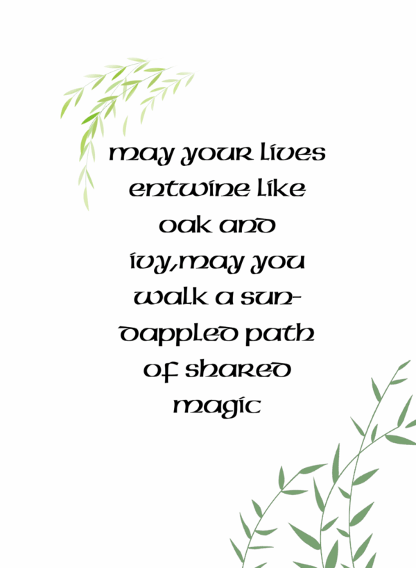 02 Just Married – Woodland Hare Pagan Wedding Card