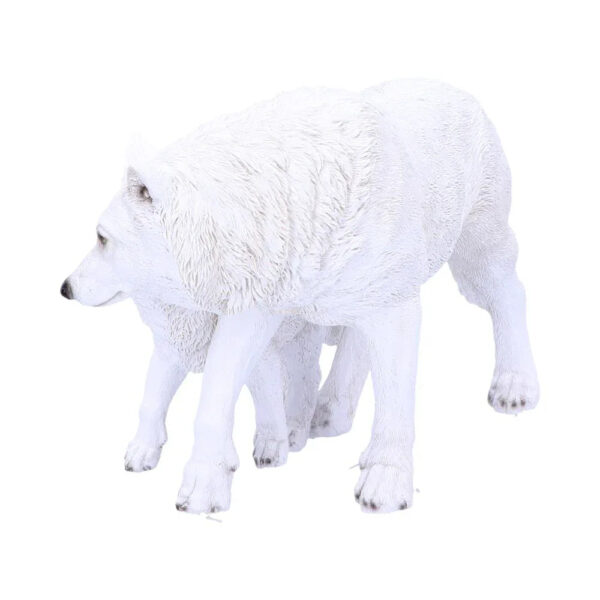 02 Winter Offspring Wolf Ornament | Mother & Pup Gothic Fantasy Figurine