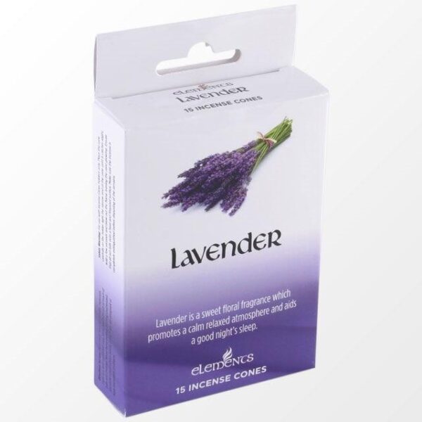 Elements Lavender Incense Cones with Metal Holder