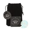 02 Opalite Crystal Skull with Black Drawstring Pouch