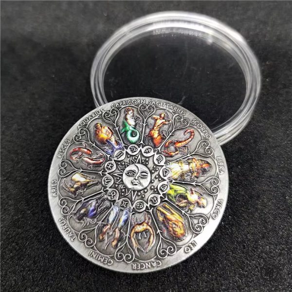 03 Twelve Constellations Lucky Goddess Guardian Coin | Zodiac Collector's Piece
