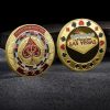 03 Las Vegas Poker Chip Commemorative Coin – Ace of Spades Gold Medal Gift