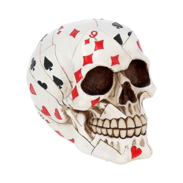 Dead Man's Hand Skull Ornament - Unique Playing Card Decor