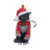 Lisa Parker Candy Cane Cat Ornament - Unique Holiday Decor