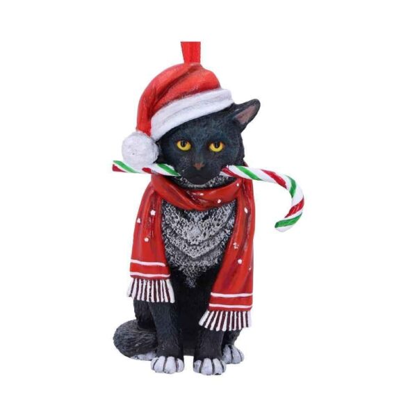Lisa Parker Candy Cane Cat Ornament - Unique Holiday Decor