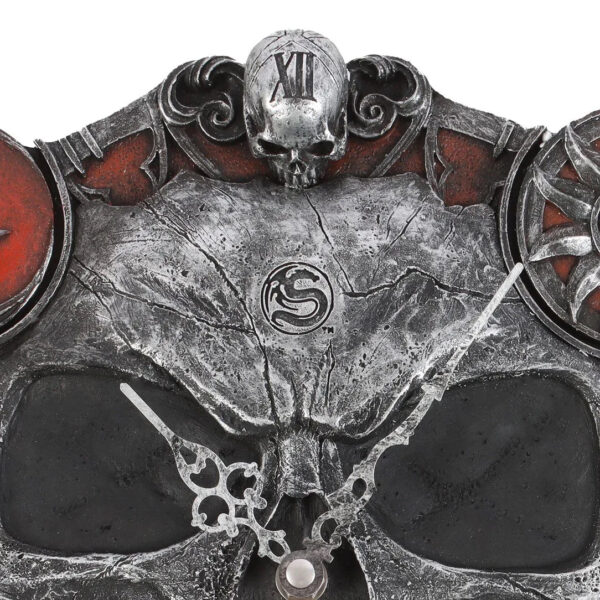 Hands of Death Skull Resin Wall Clock | Gothic Decor by Spiral Direct