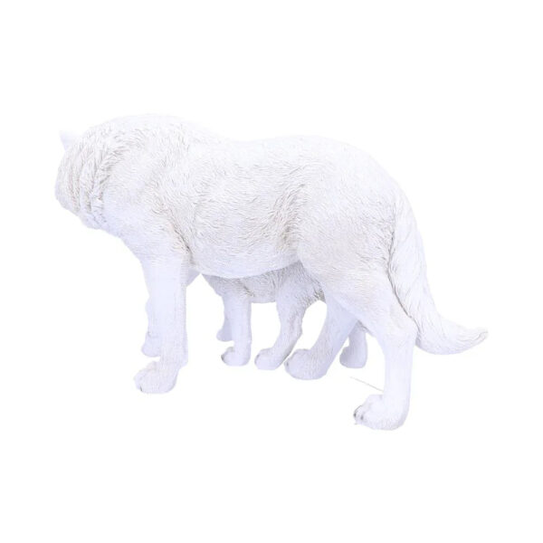 03 Winter Offspring Wolf Ornament | Mother & Pup Gothic Fantasy Figurine