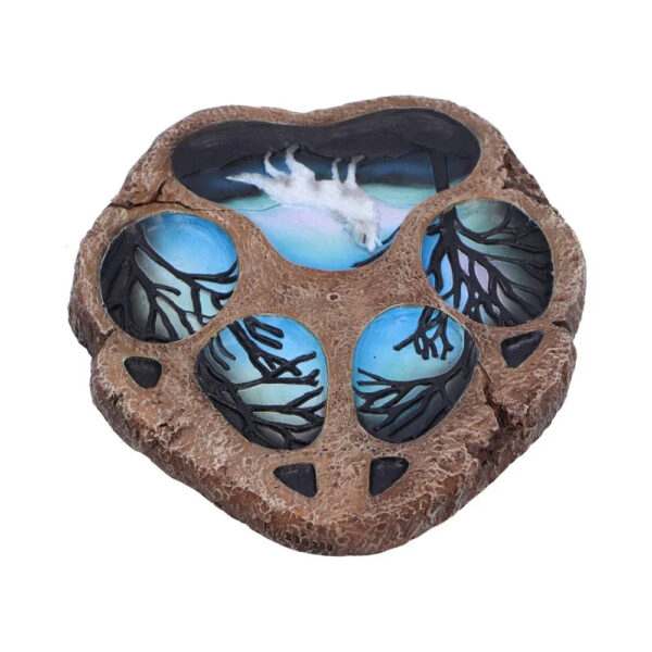 03 Tracks of the Wild Paw Print Incense Burner 15.5cm | Nemesis Now