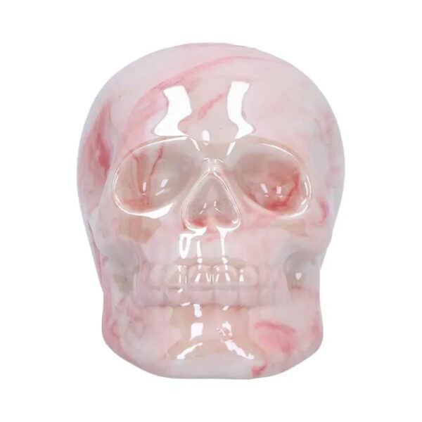 Marbellum Pink Marble Skull 7cm - Unique Gothic Decor