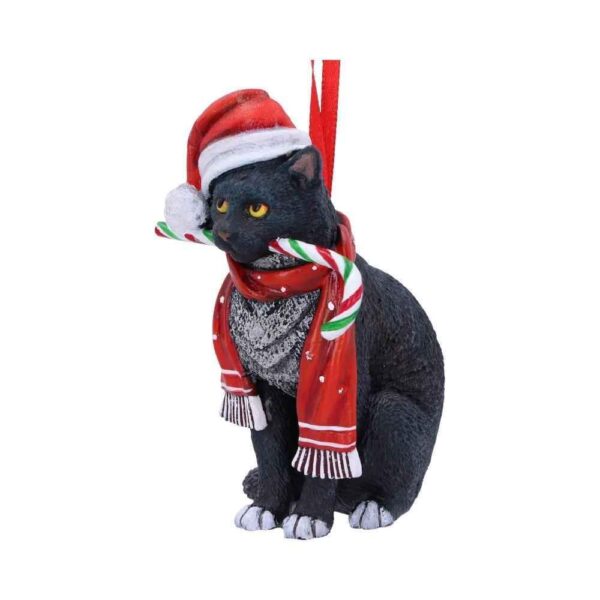 Lisa Parker Candy Cane Cat Ornament - Unique Holiday Decor