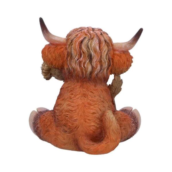 Highland Cow Thistle Figurine - Handcrafted Decor