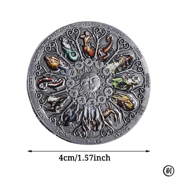 04 Twelve Constellations Lucky Goddess Guardian Coin | Zodiac Collector's Piece