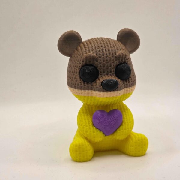 04 Bear with the Purple Heart 12cm - 3D Printed Companion
