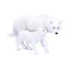 05 Winter Offspring Wolf Ornament | Mother & Pup Gothic Fantasy Figurine