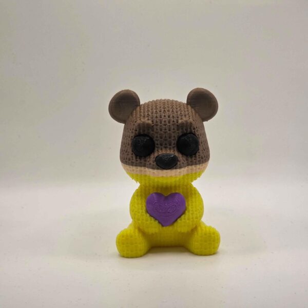 06 Bear with the Purple Heart 12cm - 3D Printed Companion