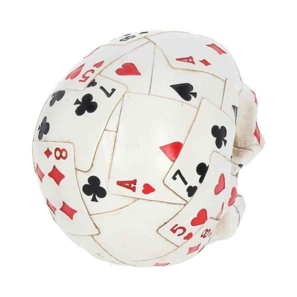 Dead Man's Hand Skull Ornament - Unique Playing Card Decor