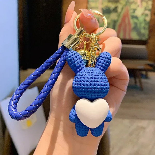 06 Cute Rabbit Keychain - Adorable Heart Design Accessory