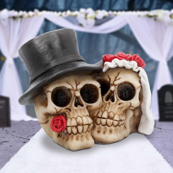 Together Forever Skull Sculpture 16cm - Gothic Romance by Nemesis Now