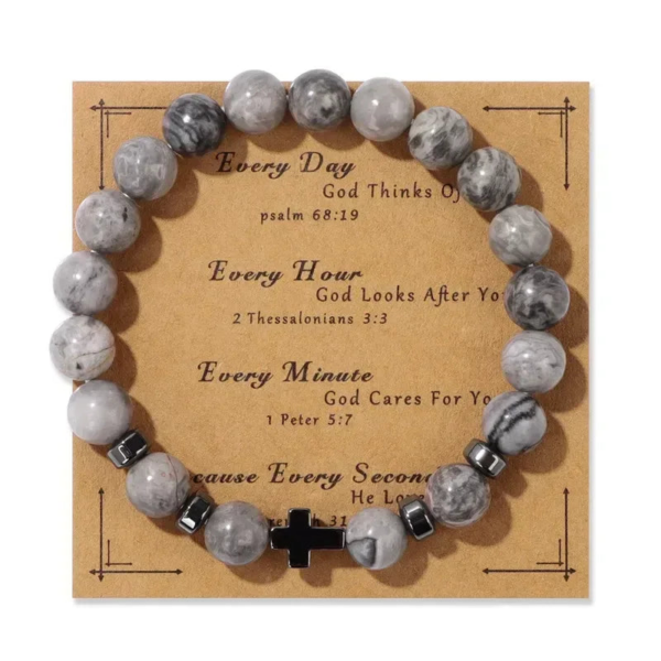 08 Natural Stone Bracelet 19cm - Unique Gemstone Jewelry