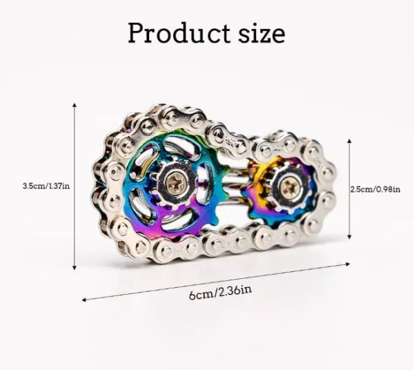 Bike Chain Fidget Spinner Toy - Silent Bearing Stress Relief Gadget for Focus & Relaxation - Fidget Toys